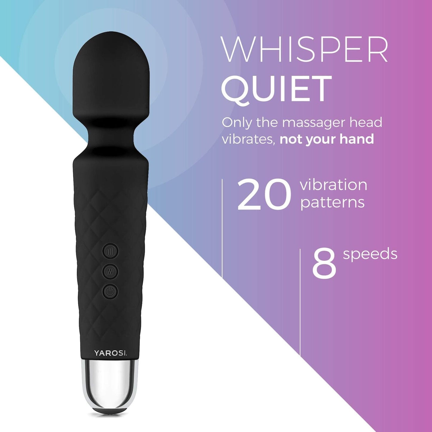 Yarosi Personal Wand Massager Strongest Therapeutic Vibrating Power - Best Rated