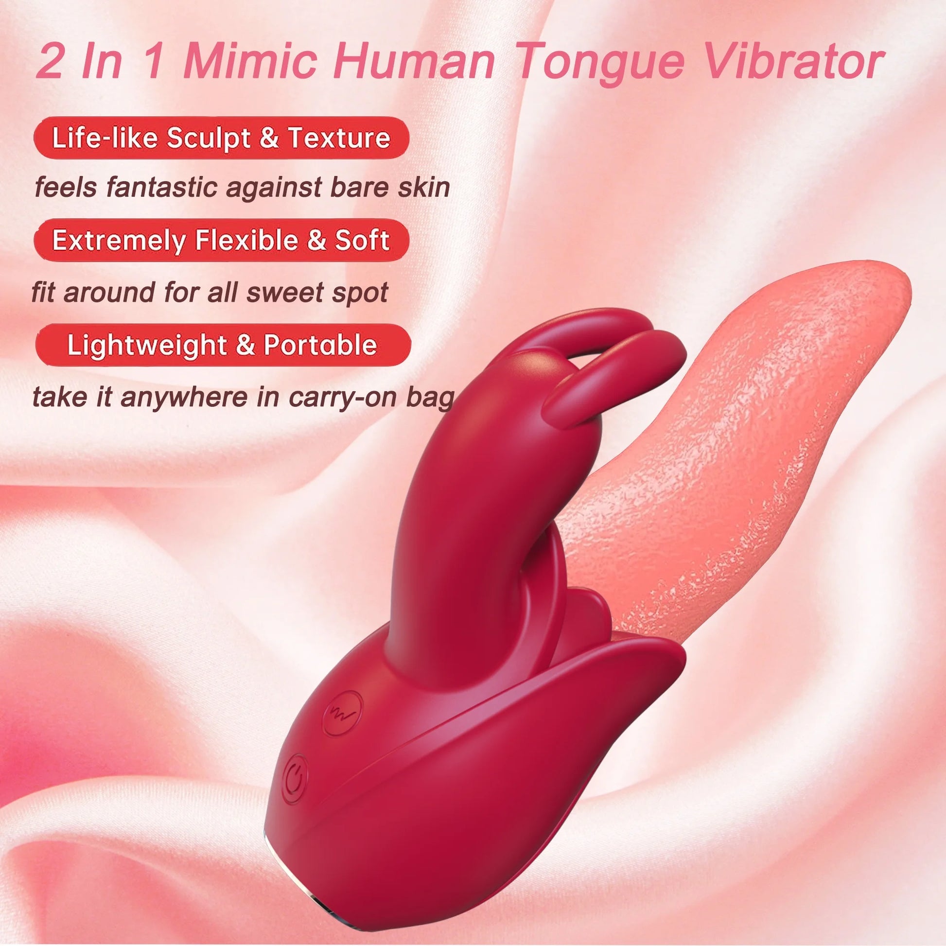 Rabbit Vibrator G Spot Sex Toys for Women Adult Toy with 10 Vibrating & Licking Modes Rose Silicone Stimulator Sexual Pleasure Tools Waterproof Personal Massager for Females Couples