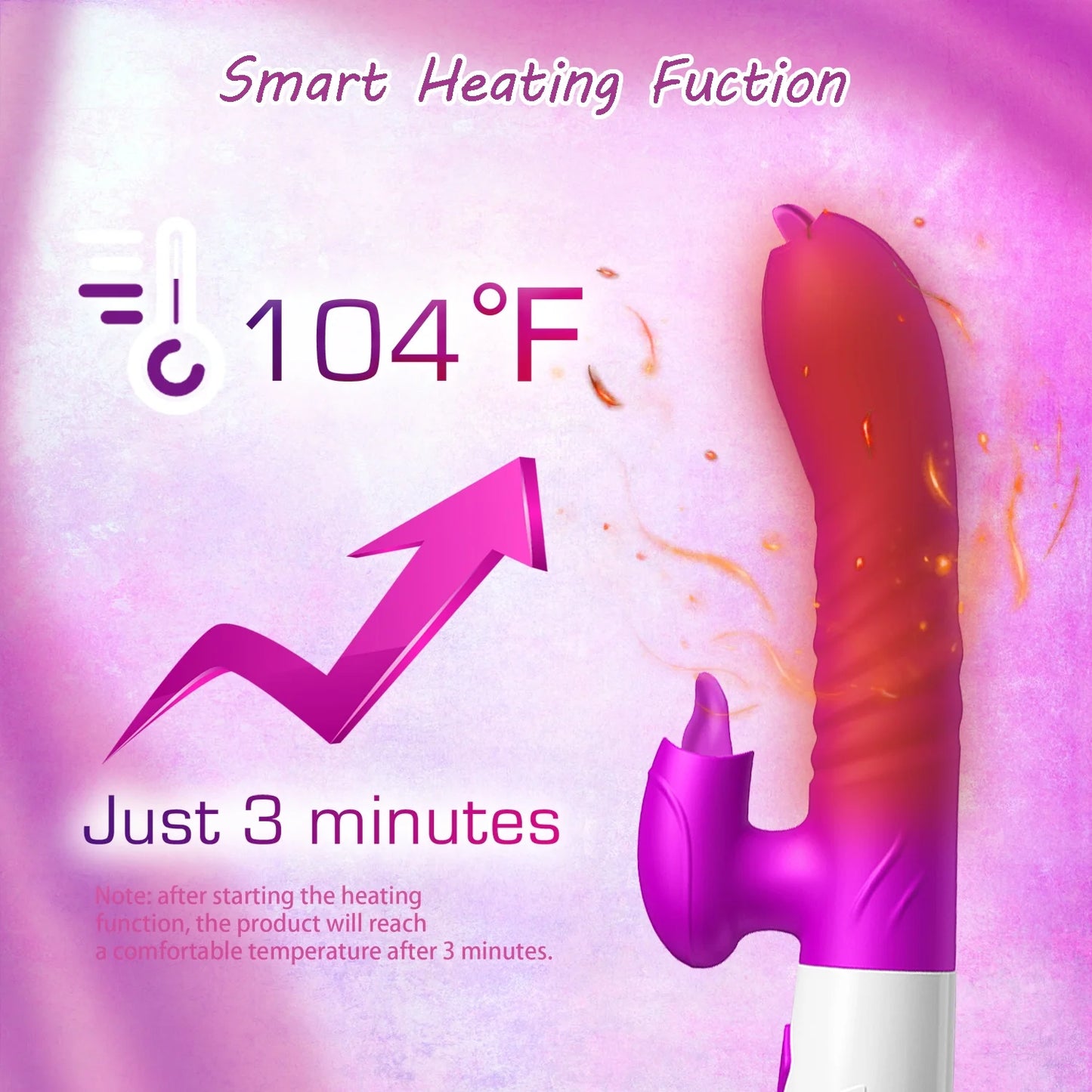 Thrusting Rabbit Vibrator for Women, Female Sex Toys with 10 Vibration & 3 Telescopic Modes & Heating Function,5 in 1 Waterproof Adult Toy Stimulator for Couples