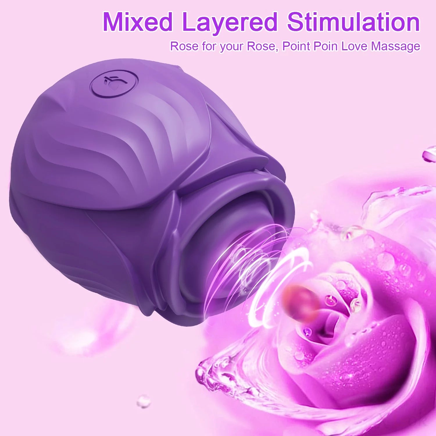 Rose Vibrator for Women,Rose Toy Sucking Vibrator Adult Sex Toys for Women Couples,Purple