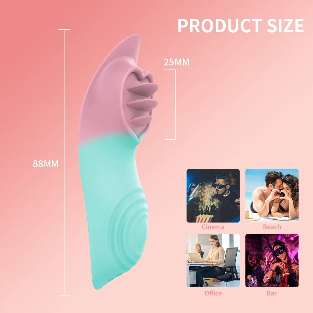 Wearable Vibrator Adult Sex Toys for Women, Female Vibrating Panties Tongue Licking Clitroal Vibrator Stimulator, 9 Vibrating Modes Sex Toys for Couples