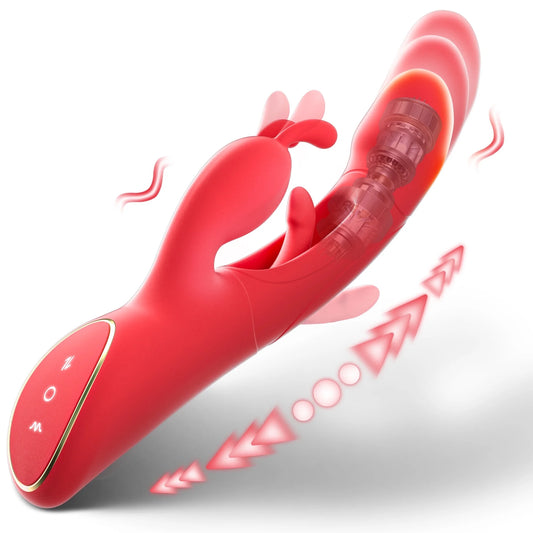 Female Sex Toys Thrusting Rabbit Vibrator for Women with 7 Powerful Vibrations & 4 Flapping Modes, Waterproof Adult Toy